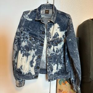 80’s punk inspired acid-wash denim jacket
